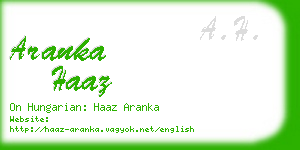 aranka haaz business card